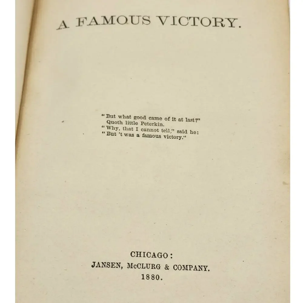 Famous Victory Brewster For President By Holden Edward Goodman Antiquarian 1880